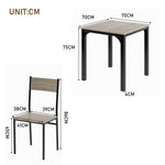 Dining Set Table with 2 Chairs Multi-Use - Natural Color