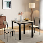 Dining Set Table with 2 Chairs Multi-Use - Natural Color