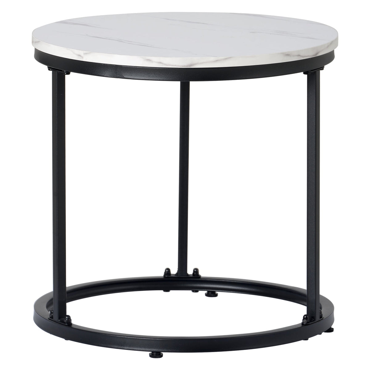 Round Coffee Table Set of 2, Nested Side Table for Living Room