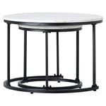 Round Coffee Table Set of 2, Nested Side Table for Living Room