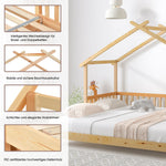 Treehouse Bed, Expandable Single to Double, Solid Wood, Natural