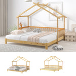 Treehouse Bed, Expandable Single to Double, Solid Wood, Natural