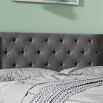 Upholstered Bed with Ear-Shaped Headboard and Hydraulic Storage, 140x200cm, Grey Flannel