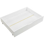 Underbed Storage Drawers, 2-Piece Set with Wheels, White MDF