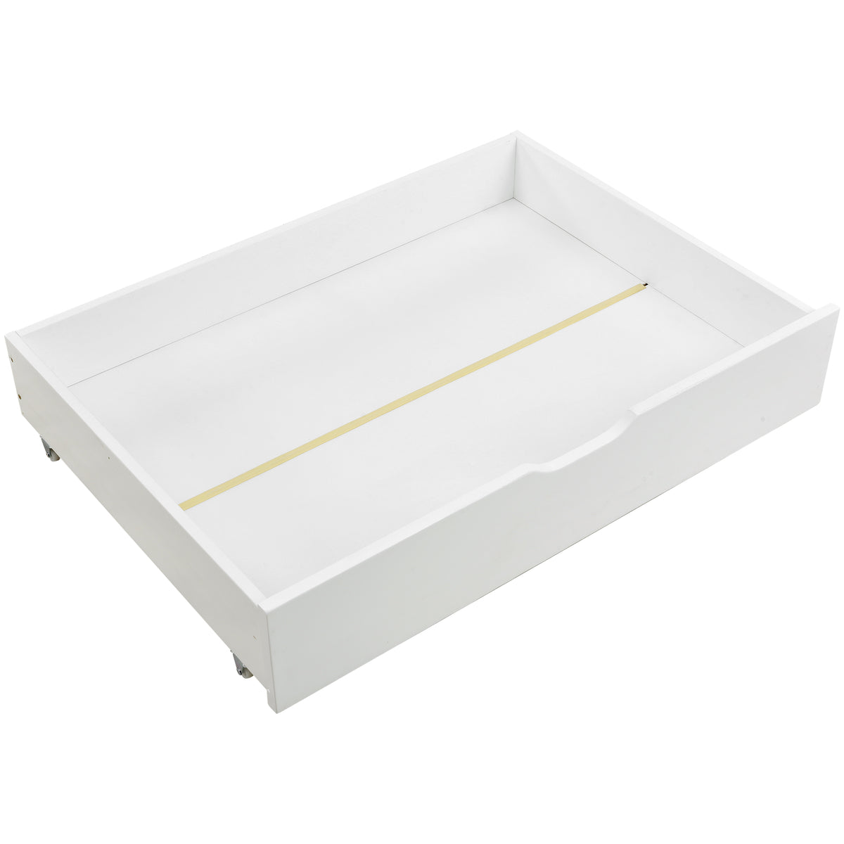 Underbed Storage Drawers, 2-Piece Set with Wheels, White MDF