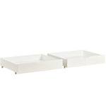 Underbed Storage Drawers, 2-Piece Set with Wheels, White MDF