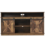 TV Cabinet, Sideboard Entertainment Center, Sliding Doors, Adjustable Shelves, Farmhouse Design Wood