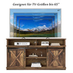 TV Cabinet, Sideboard Entertainment Center, Sliding Doors, Adjustable Shelves, Farmhouse Design Wood
