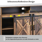 TV Cabinet, Sideboard Entertainment Center, Sliding Doors, Adjustable Shelves, Farmhouse Design Wood
