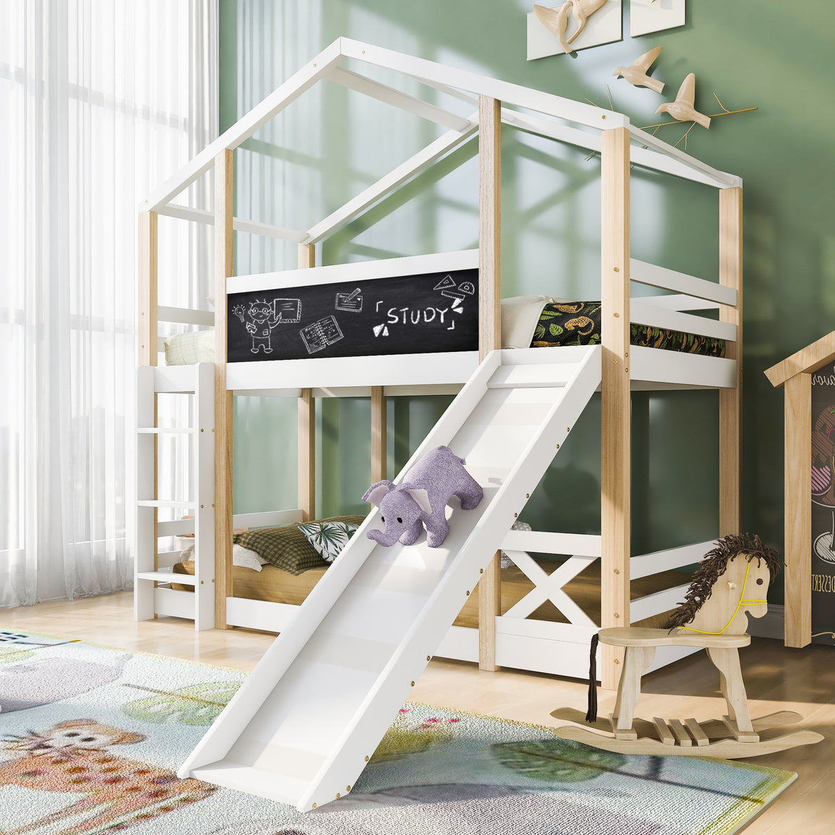 Kids Indoor Play Slide - Toddler Climber Activity Set, Plastic