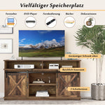 TV Cabinet, Sideboard Entertainment Center, Sliding Doors, Adjustable Shelves, Farmhouse Design Wood