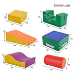 6-piece giant building blocks for romping, climbing, and sliding, soft, colorful
