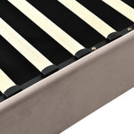 Hydraulic Double Upholstered Bed, 140x200cm with Adjustable Headboard, Metal Slatted Frame, Velvet Light Grey