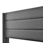 Storage Bed, Hydraulic Double Bed 160x200cm, Wooden/Metal Slatted Frame, Linen Grey