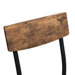 6-Piece Dining Set Table Chair and Bench Industrial Wood and Steel
