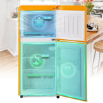 Retro Refrigerator, Freezer Combination, 86.8cm High, 60L Total Volume, Two-Door, E Energy Class