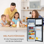 Retro Refrigerator, Fridge-Freezer, 105.5cm High, 92 Liter, Two-Door