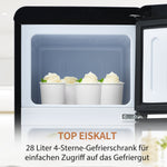 Retro Refrigerator, Fridge-Freezer, 105.5cm High, 92 Liter, Two-Door