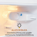 Retro Refrigerator, Fridge-Freezer, 105.5cm High, 92 Liter, Two-Door