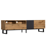 TV Cabinet, Modern Color-Blocking 180cm, Wood Grain