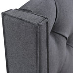 Hydraulic Double Upholstered Bed, 140x200cm, Metal Frame with Storage, Gray Cotton