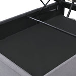 Hydraulic Bed, Single Upholstered 90x200cm, Storage, Gray Cotton