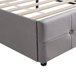 Upholstered Bed with Hydraulic Lift and Storage, Velvet Space-Saving Design, Multi-color