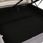 Upholstered Bed with Hydraulic Lift and Storage, Velvet Space-Saving Design, Multi-color