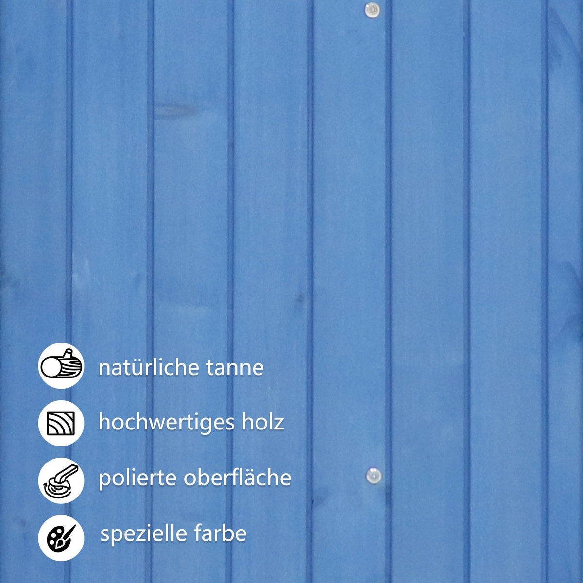 Garden Shed Tool Storage Cabinet 124x46x174 cm for Small Gardens Blue Wood