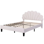 Upholstered Double Bed 160x200cm Sub-Item, White Bouclé