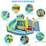 Children's Bouncy Castle, 5 in 1 inflatable outdoor castle with slide, jumping area, water pool, football net