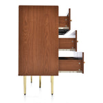 6-Drawer Chest, Vintage Walnut Wood