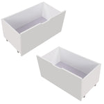 Cot Bedside Cabinet with 2 Drawers, White