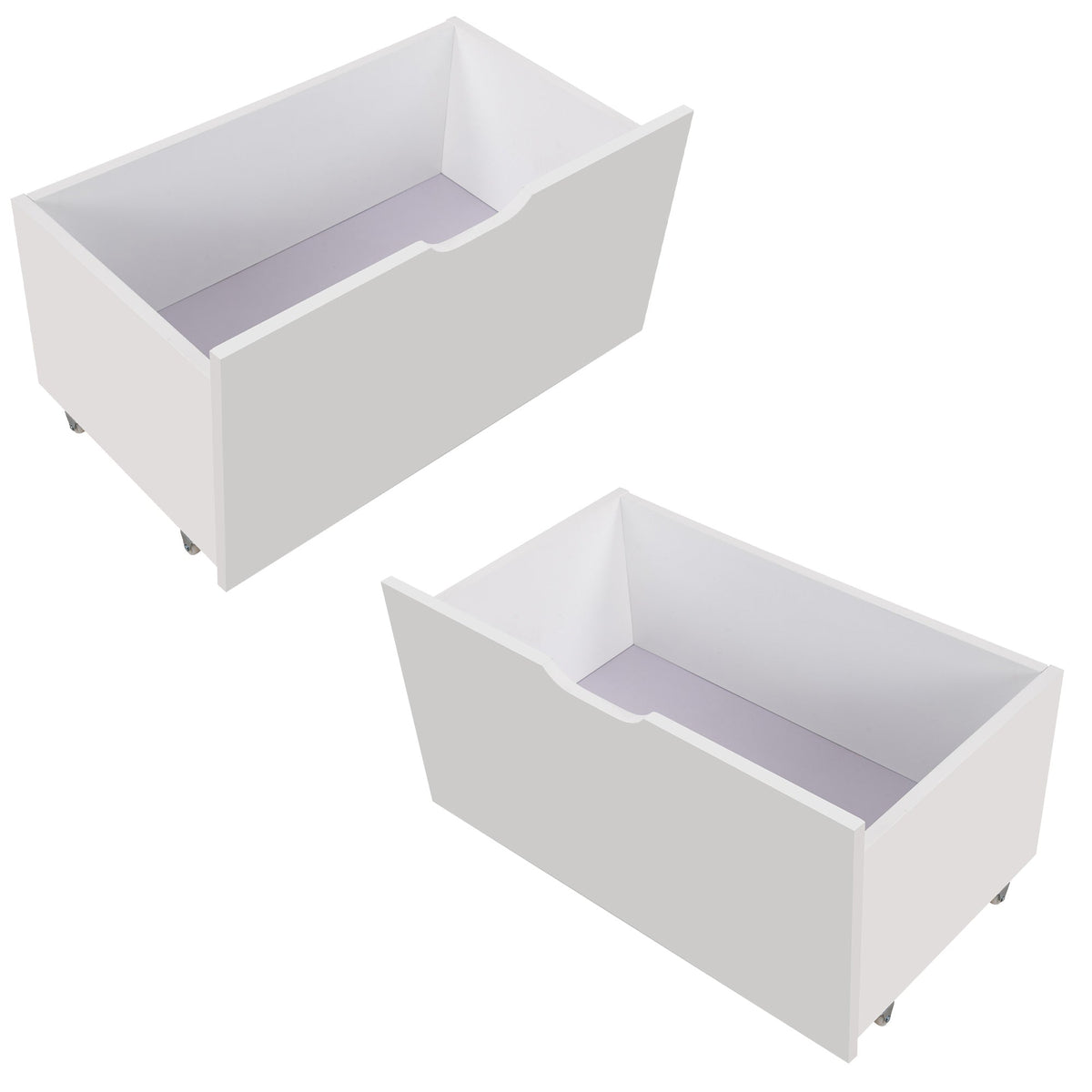 Cot Bedside Cabinet with 2 Drawers, White
