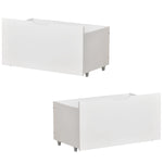 Cot Bedside Cabinet with 2 Drawers, White