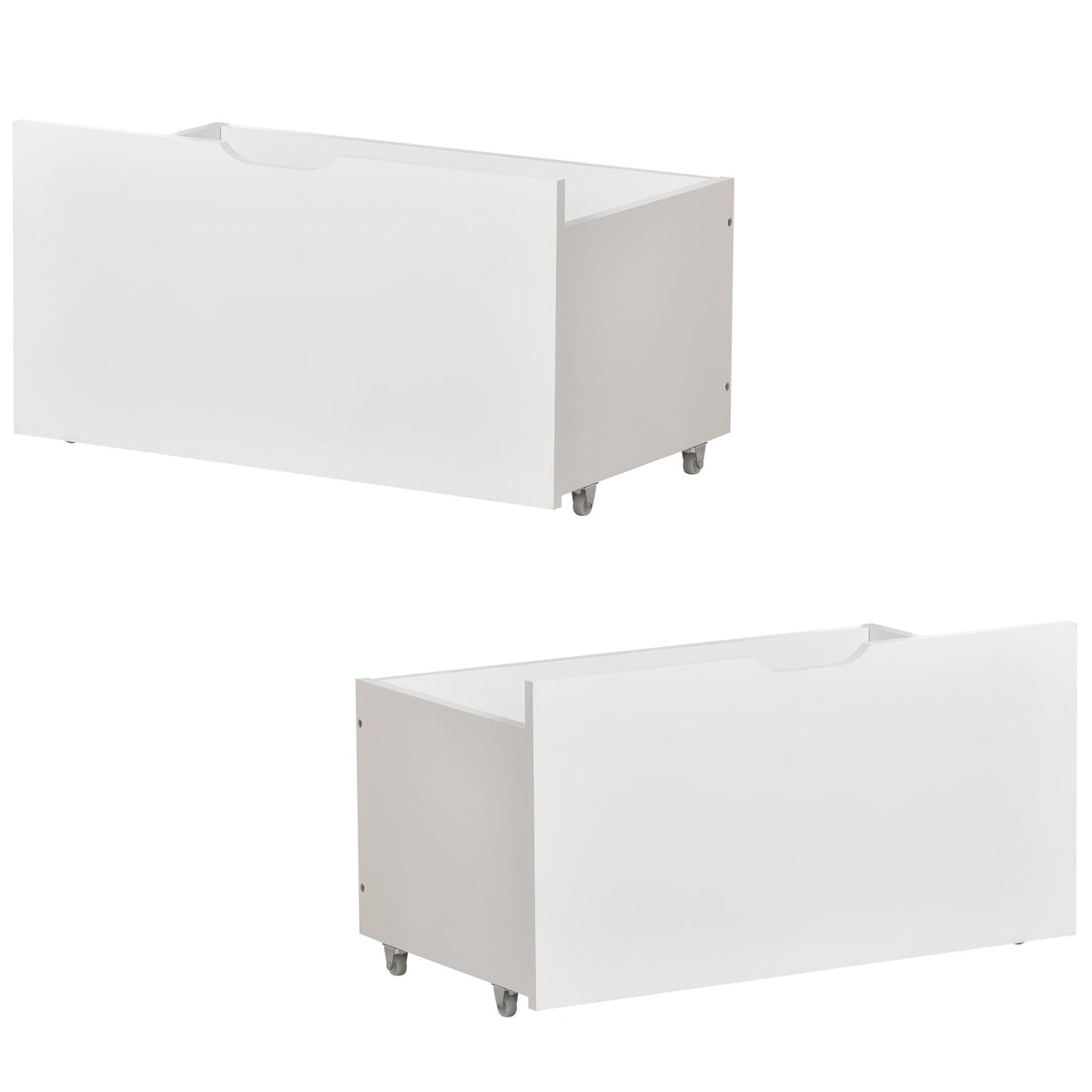 Cot Bedside Cabinet with 2 Drawers, White