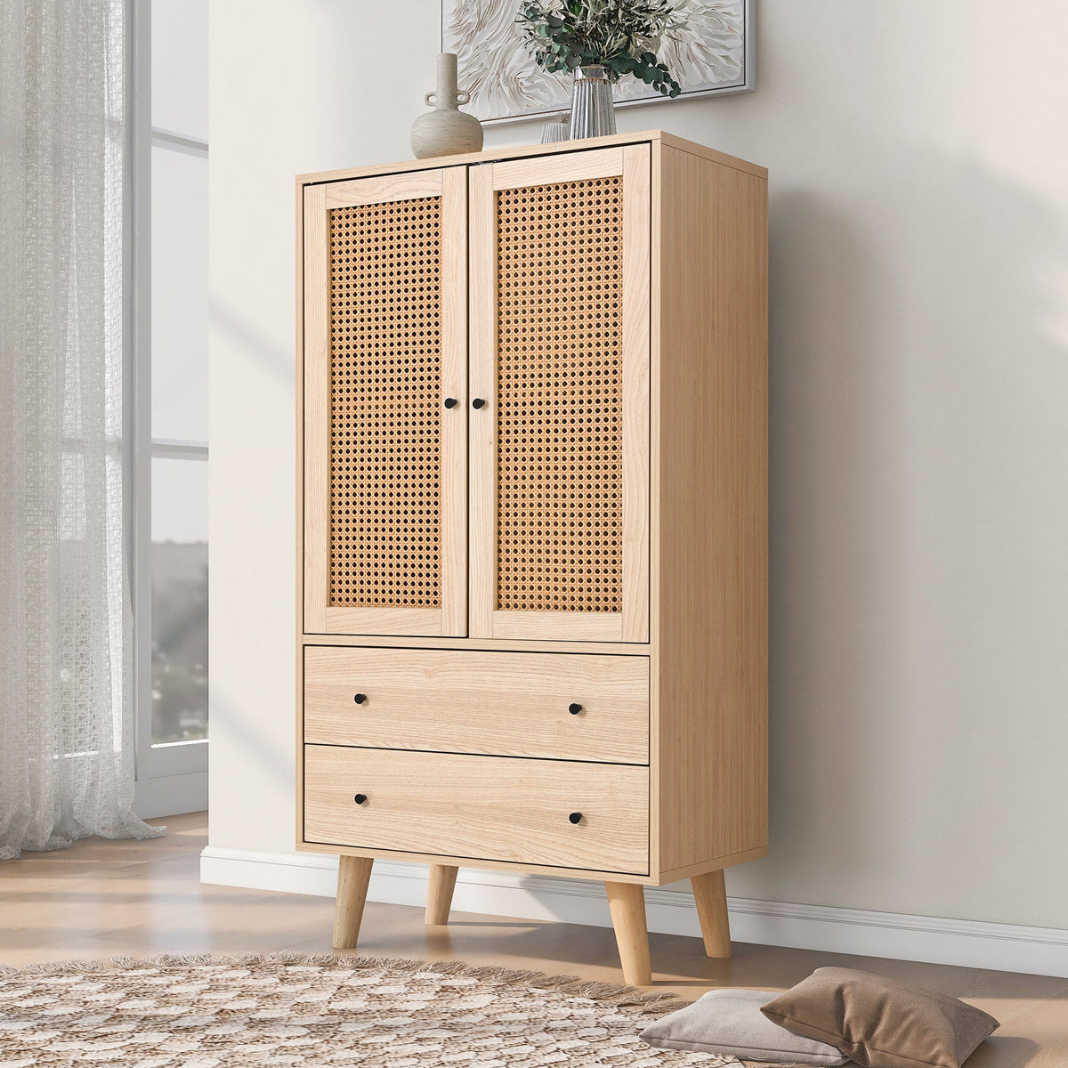 Dining Room Living Room Sideboard, Chest of Drawers Storage Cupboard TV Table, 60 cm Wide