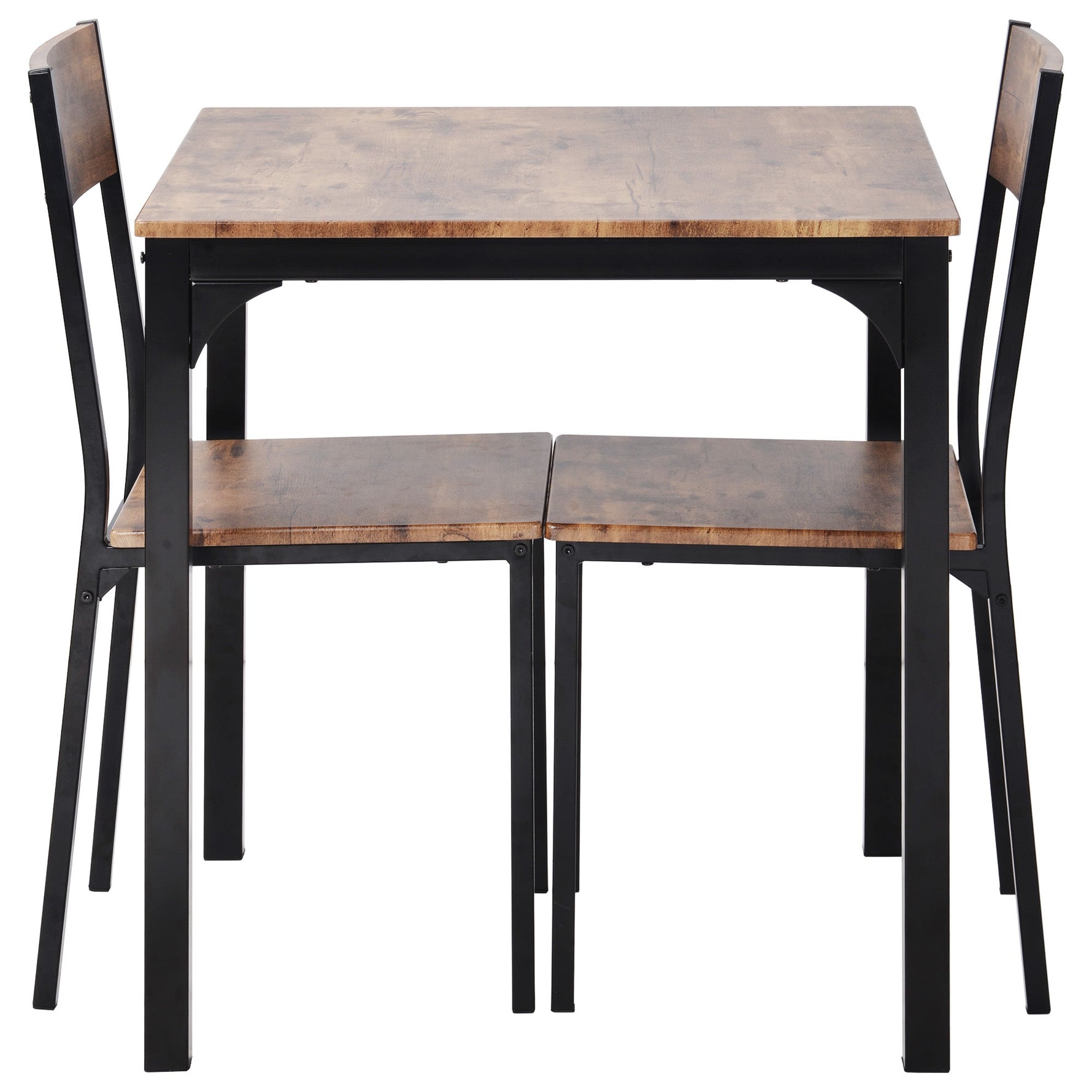 Dining Set Table with 2 Chairs Multi-Use - Vintage Brown