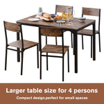 Dining Set Table with 4 Chairs Multi-Use - Vintage Brown