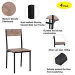 Dining Set Table with 2 Chairs Multi-Use - Vintage Brown