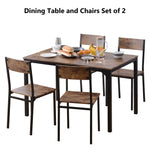 Dining Set Table with 4 Chairs Multi-Use - Vintage Brown
