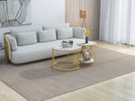 Set of 2 Round Coffee Tables, Modern Nesting Design with Metal Frame, White Gold Marble Look