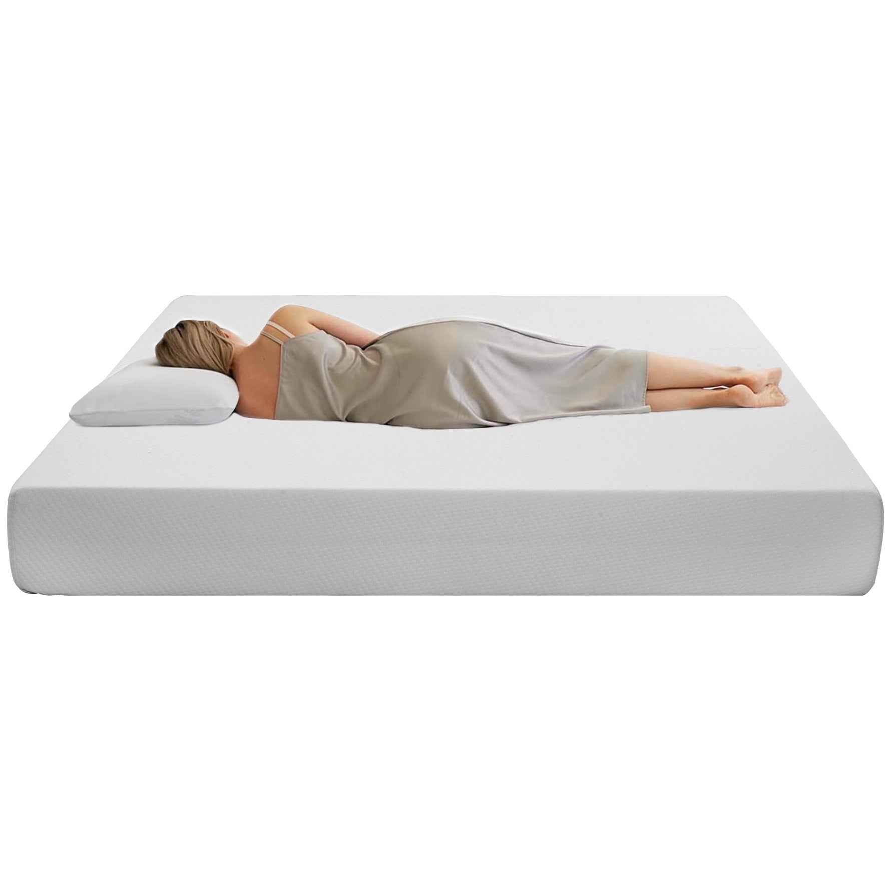 Mattress Comfortable Bedspread with Anti-slip Grips, Oeko-Tex Certified, Ergonomic, Breathable, Durable, Firmness H3, 90x200cm