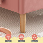 Upholstered Bed 90x200cm Height-Adjustable Headboard Slatted Base Velvet Pink