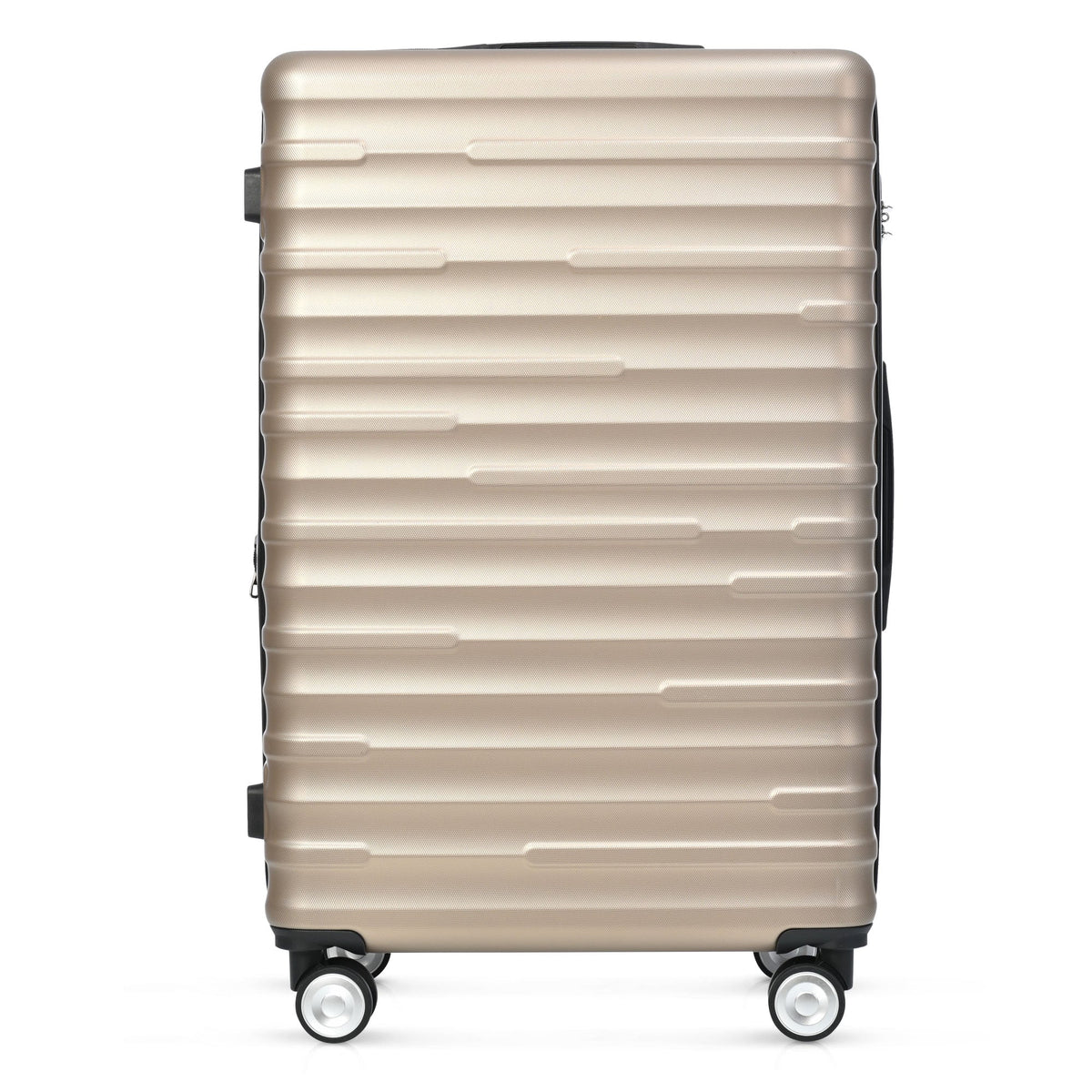 Luggage Set - Expandable, TSA Lock, Waterproof, Telescopic Handle, Gold ABS