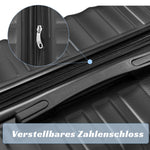 Luggage Set - Three Sizes, ABS Material, TSA Lock, Expandable, Black