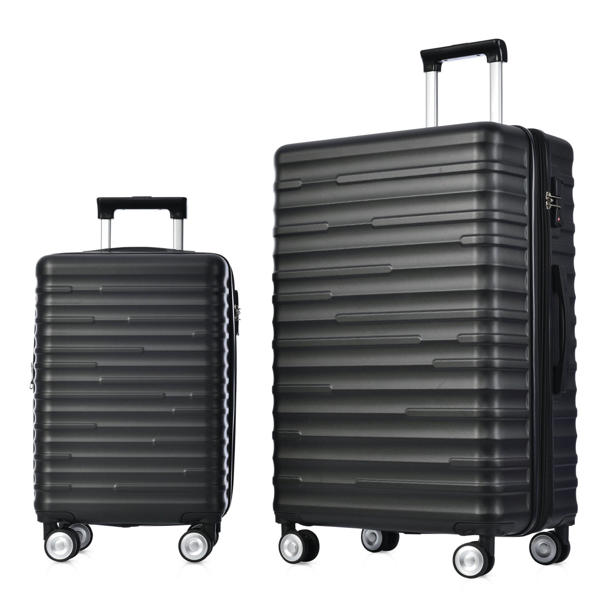 Luggage Set - Three Sizes, ABS Material, TSA Lock, Expandable, Black