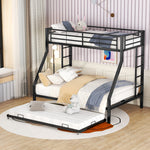 Bunk Bed Metal Pull-out Bed Ladder 90(140)x200cm - Black