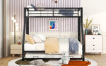 Bunk Bed Metal Pull-out Bed Ladder 90(140)x200cm - Black