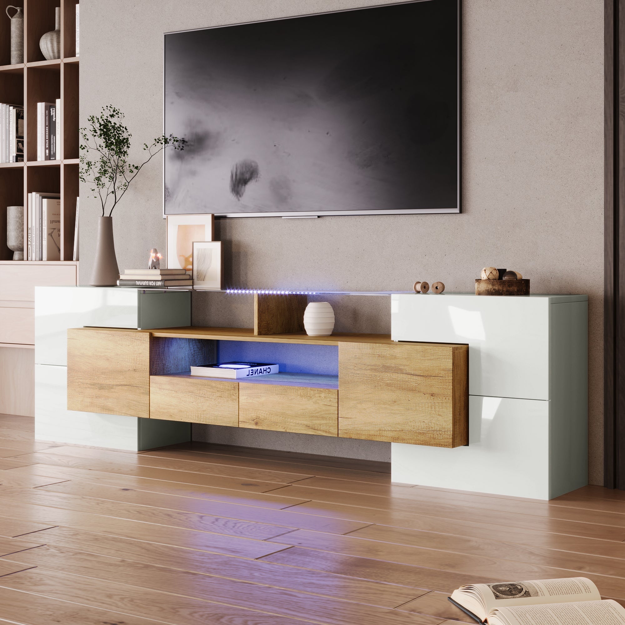 Upholstered Daybed Sofa Bed Extendable 90x200cm 2 Drawers Storage USB Port beige chenille